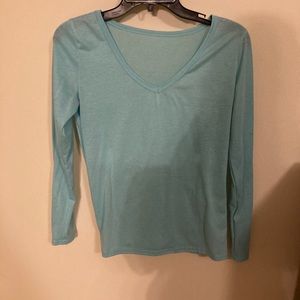 Baby blue long sleeve shirt